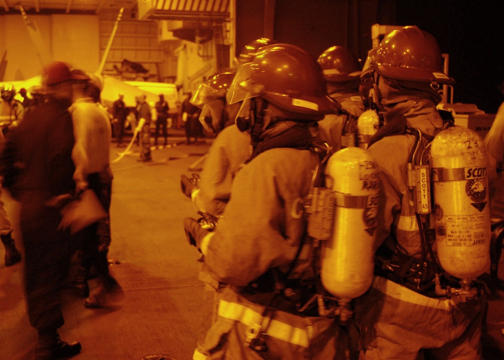 General Quarters drill aboard USS George Washington