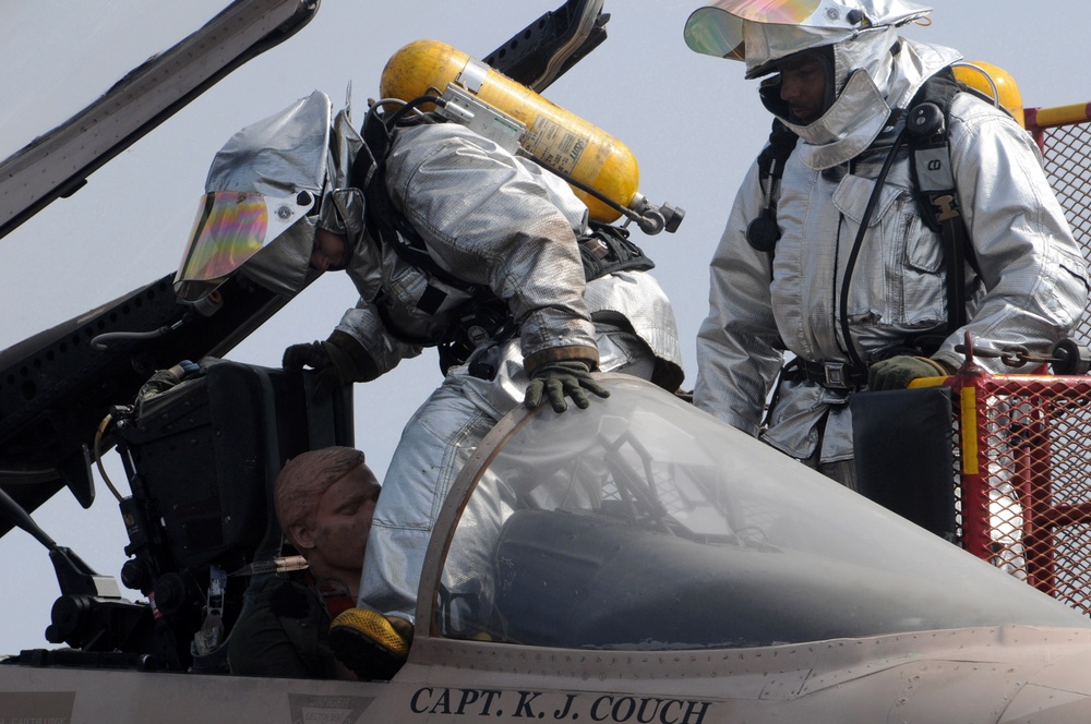 USS Ronald Reagan flight deck drills