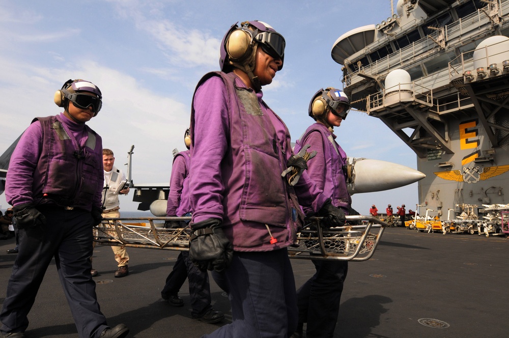 USS Ronald Reagan Flight Deck Drills