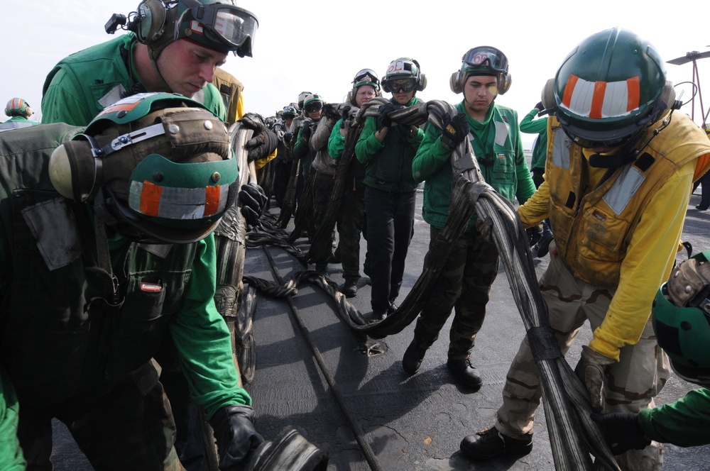 USS Ronald Reagan Flight Deck Drills