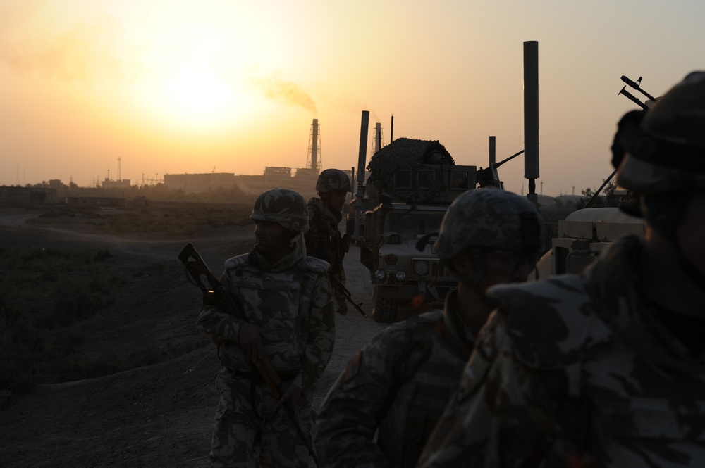 Romanian 341st Infantry Battalion Patrol Nasariyah