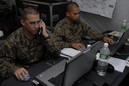 Sgt. Stone in the Command Operations Center