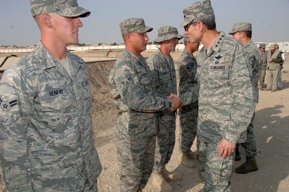 Chief of Staff of the Air Force, Chief Master Sergeant of the Air Force Visit Key Airpower Base in Southwest Asia