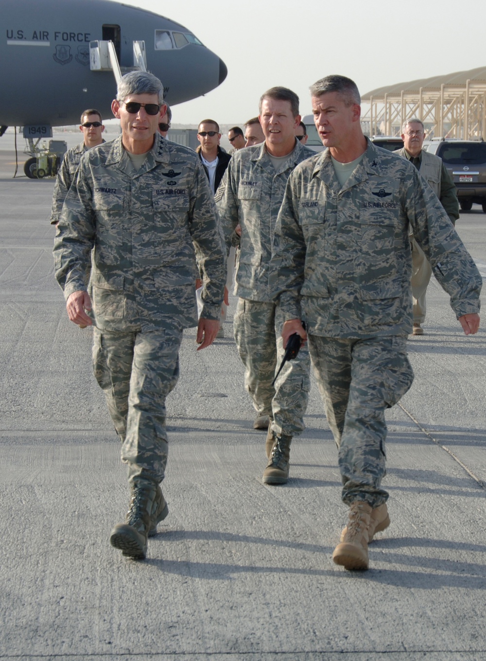 Chief of Staff of the Air Force, Chief Master Sergeant of the Air Force Visit Key Airpower Base in Southwest Asia