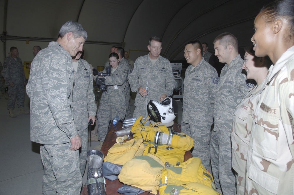 Chief of Staff of the Air Force, Chief Master Sergeant of the Air Force Visit Key Airpower Base in Southwest Asia