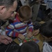Iraqi army and U.S. Army hand out school supplies