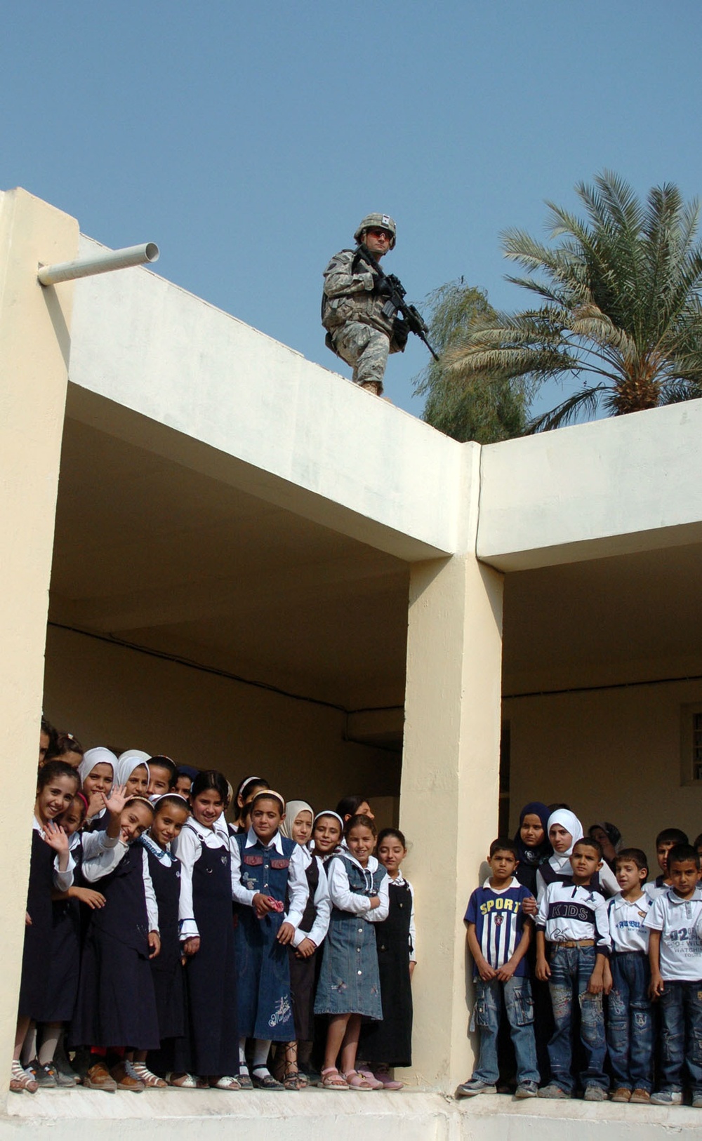 Students at Fahama Primary School cheer brighter beginning