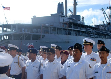 Navy Junior Reserve Officer Training Corps students tour USS Frank Cable