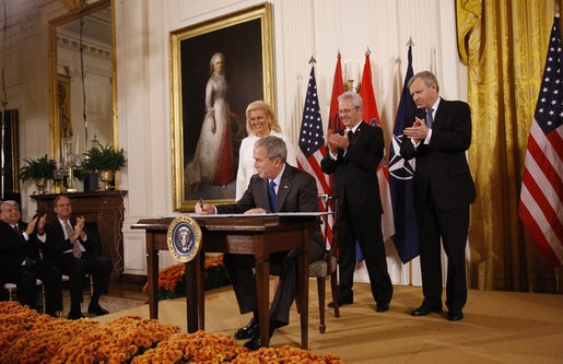 Bush Endorses NATO Membership for Albania, Croatia