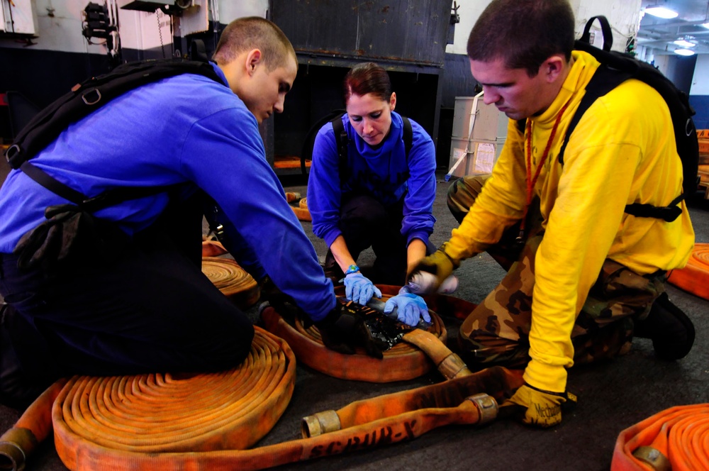 SCRUB-X exercises aboard USS Theodore Roosevelt