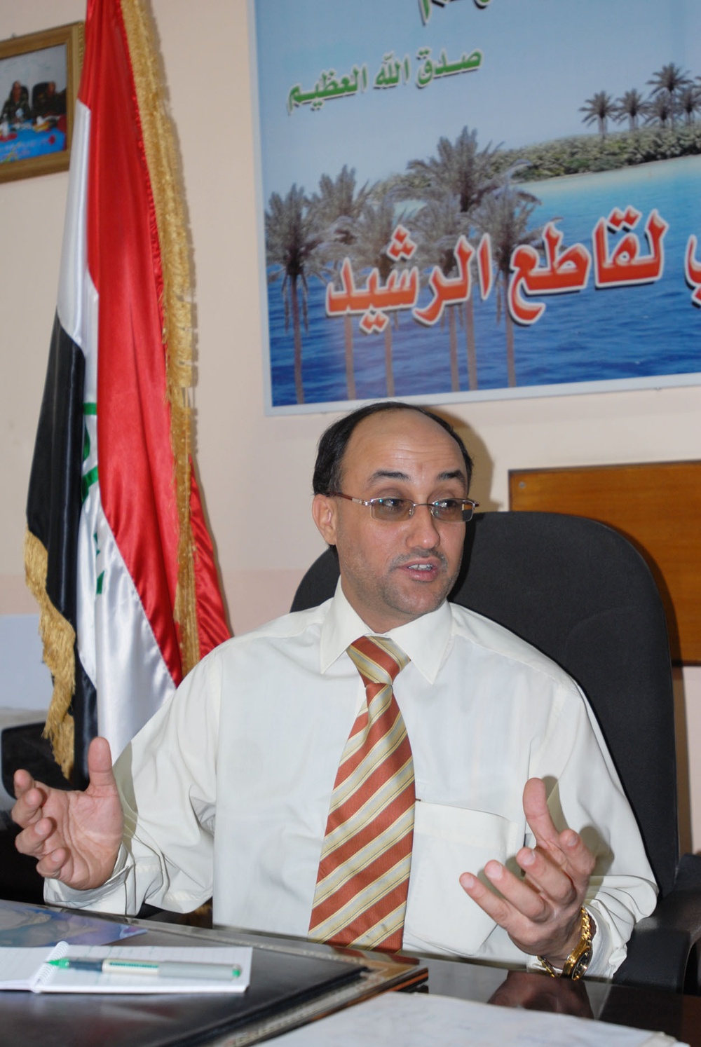 1st Brigade Combat Team Leaders meet with Rashid District Council leaders to discuss ongoing progress - Rashid District Council re-elects local leaders