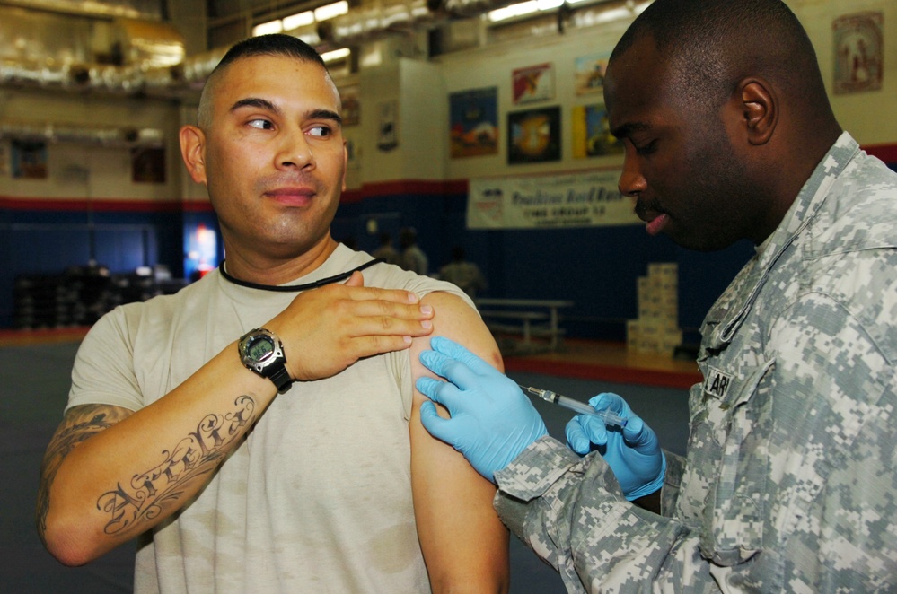 311th Sustainment Command Flu Shots