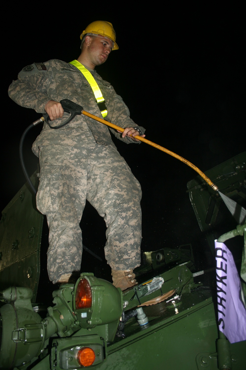 2nd Stryker Cavalry Regiment work hard, wash hard
