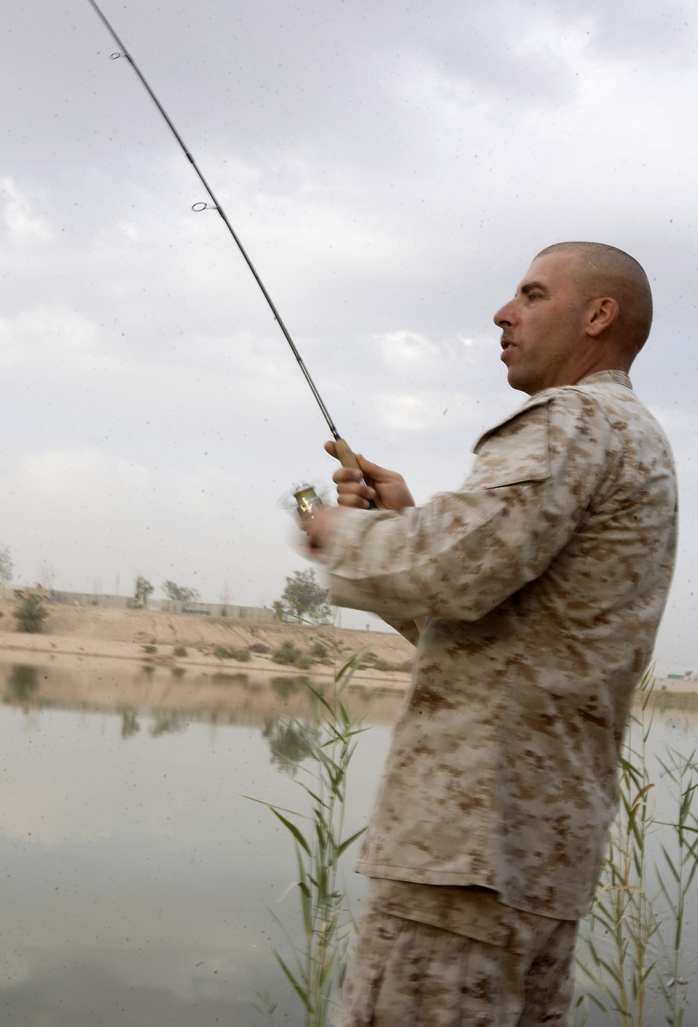 Gone fishing: Marines enjoying unexpected leisure