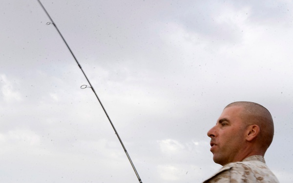 Gone fishing: Marines enjoying unexpected leisure