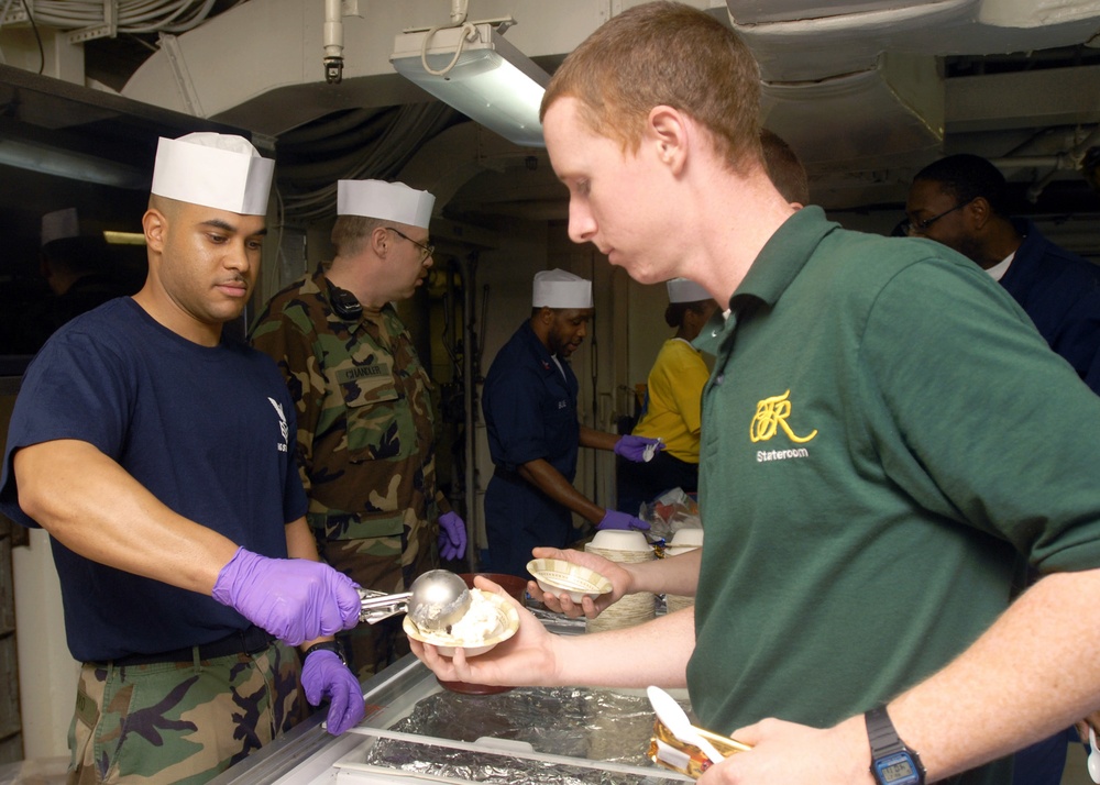 USS Theodore Roosevelt celebrates 150th birthday with ice cream social