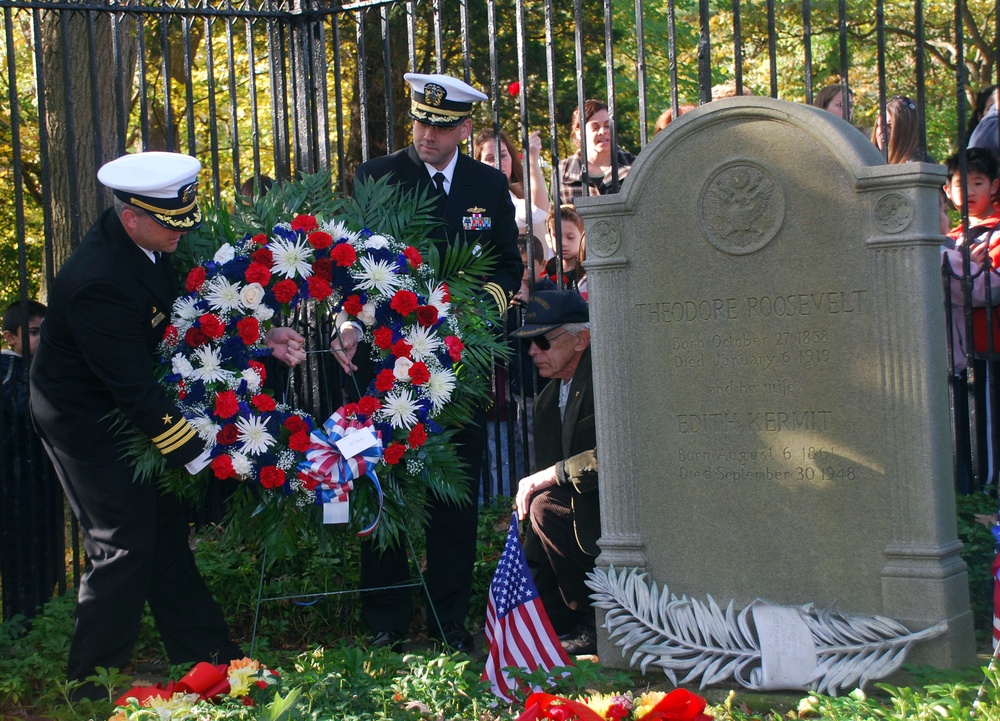 Navy commemorates Theodore Roosevelt's birthday at gravesite