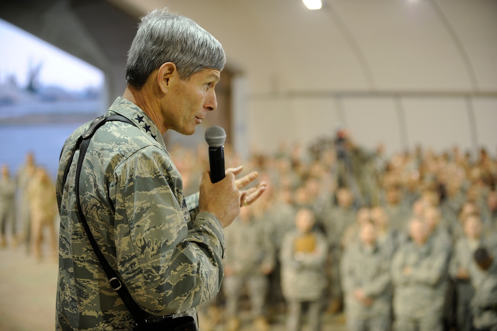 Air Force's Top Chief Speaks With Balad's Enlisted Warriors