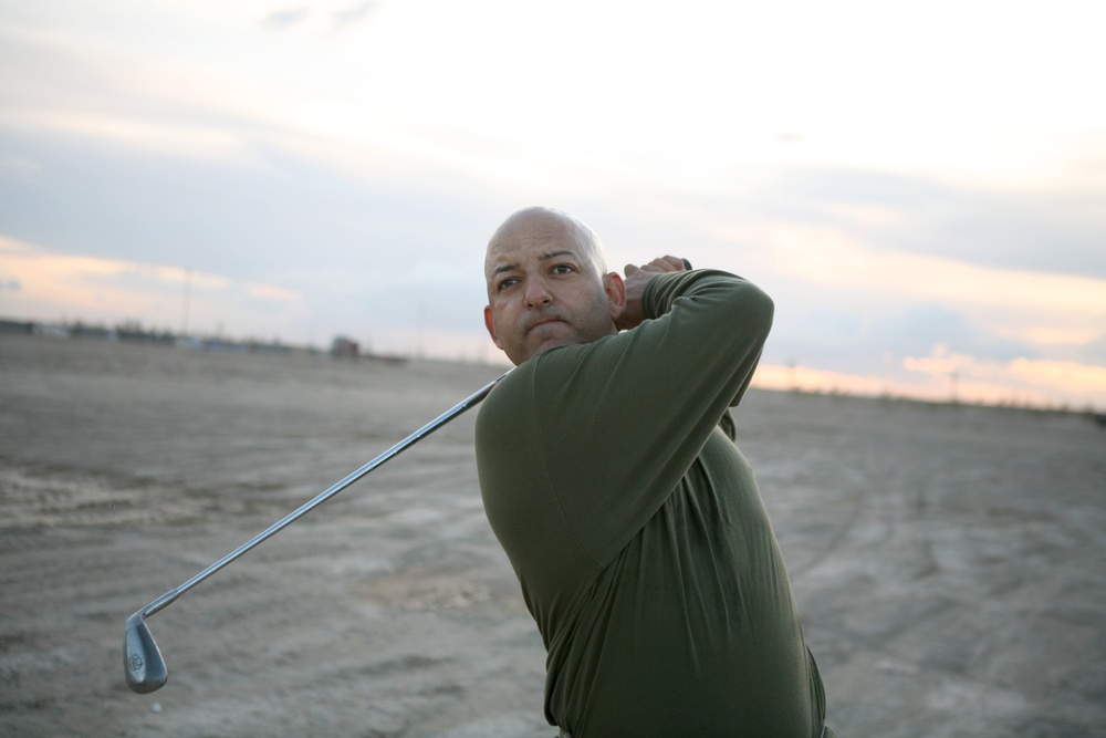 Master Sergeant shows off his golf skills