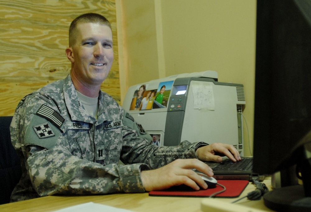 Logistics company commander leads distribution and supply