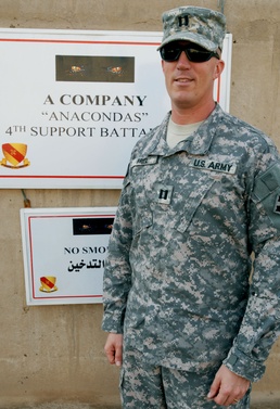 Logistics company commander leads distribution and supply