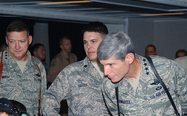 Air Force Chief of Staff visits with Airmen