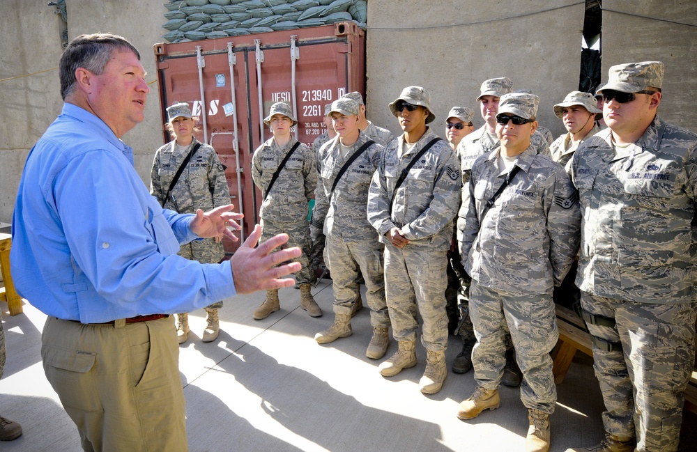 Secretary of the Air Force Visits Bagram Airmen