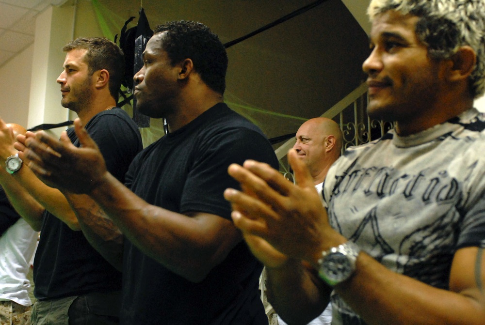 It's no trick, Mixed Martial Arts stars visit Striker Soldiers