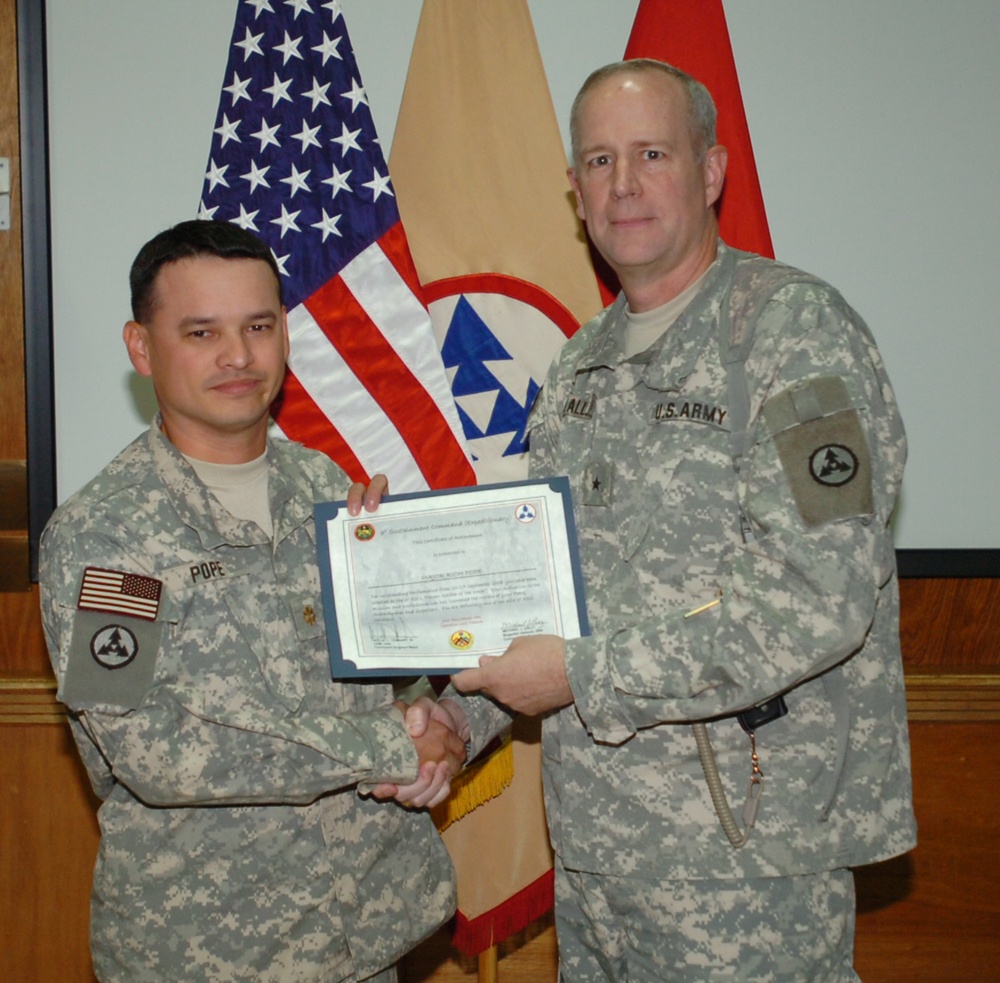 Pope Selected As Hooah Soldier of the Week