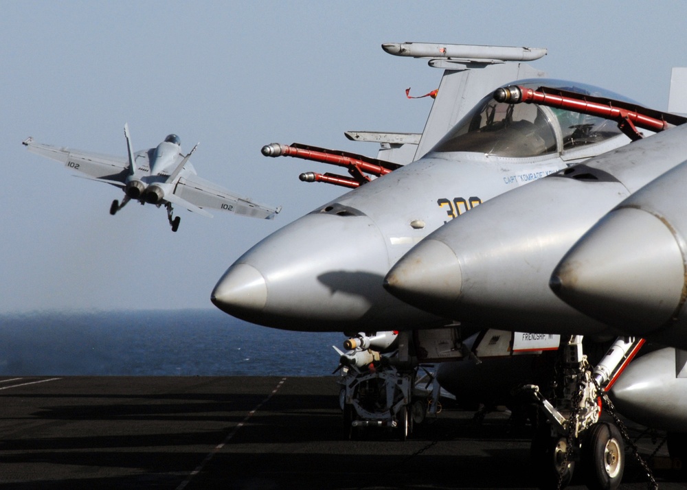 Aircraft launches aboard USS Theodore Roosevelt