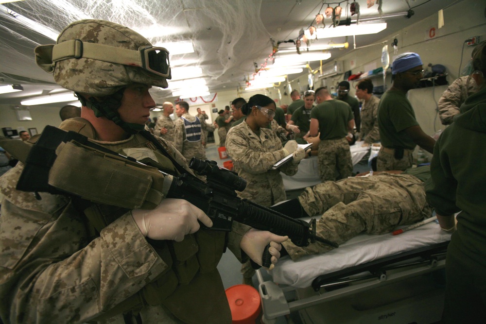 Mass casualty drill at Camp Taqaddum