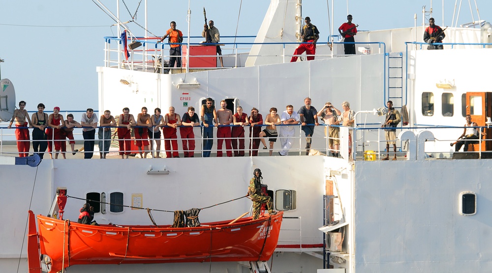 U.S. Navy Ships Monitor M/V Faina
