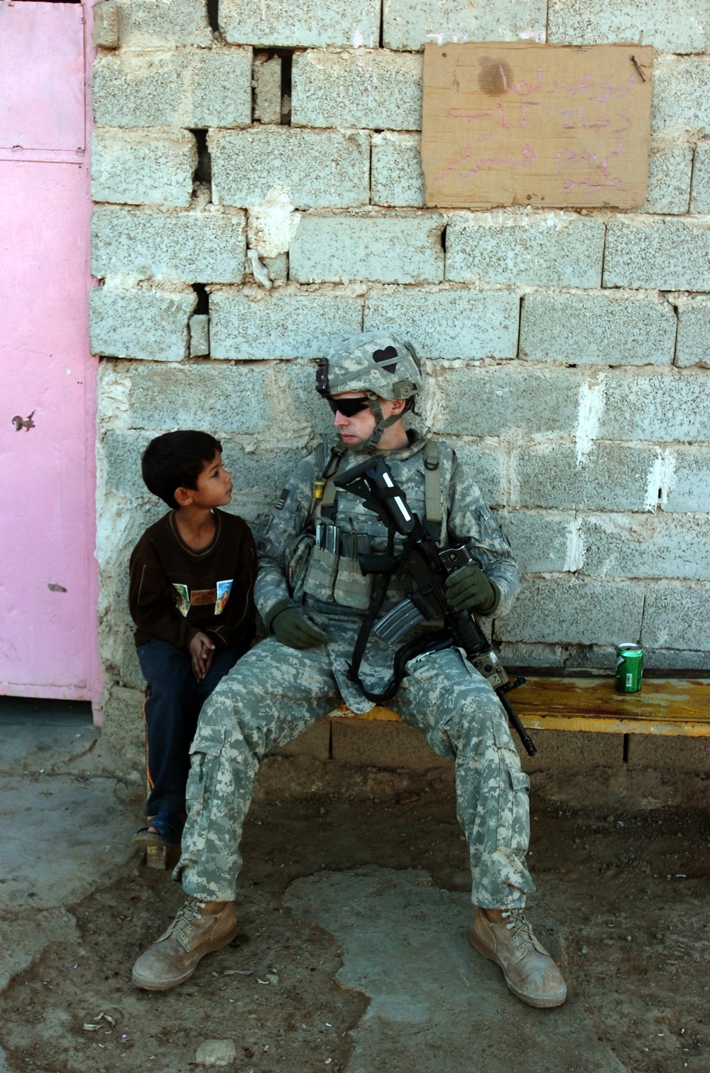 Young boy takes liking to Strike Soldier