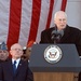Vice President Dick Cheney addresses the audience during a Veterans Day ceremony at the Tomb of the Unknown Soldier, Arlington National Cemetery, Nov. 11, 2008.