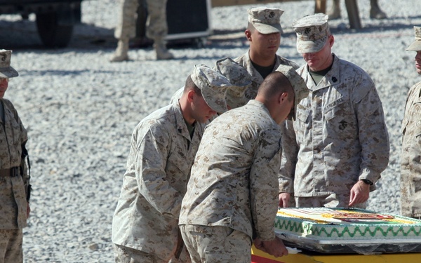 Marines celebrate 233rd Marine Corps birthday in Afghanistan