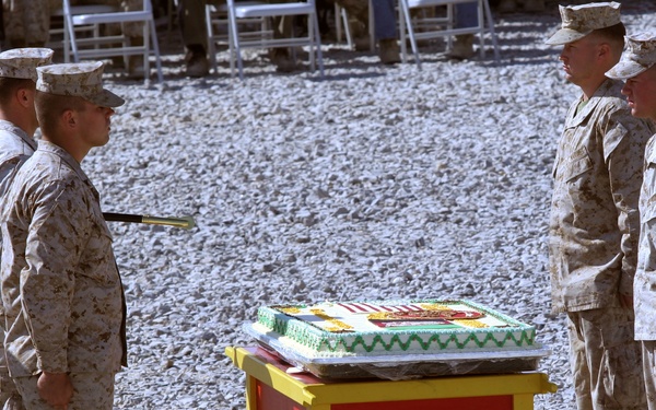 Marines celebrate 233rd Marine Corps birthday in Afghanistan