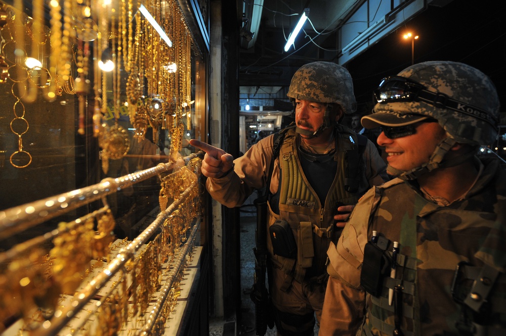 USAF Walking patrol in Al Bayaa