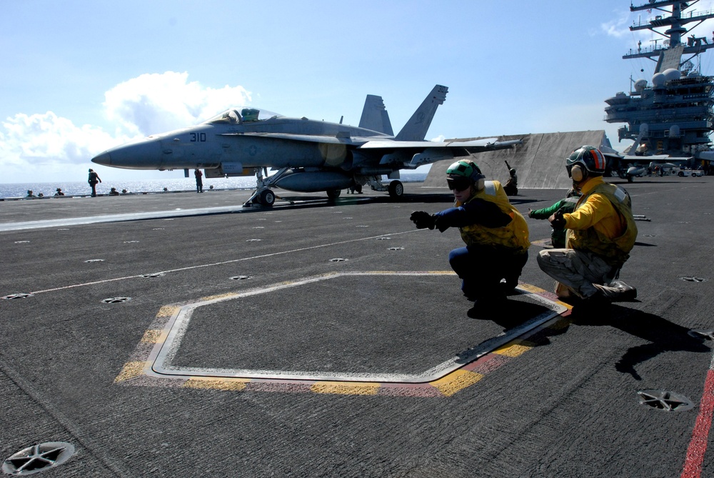 Shooter for the Day aboard the USS Ronald Reagan