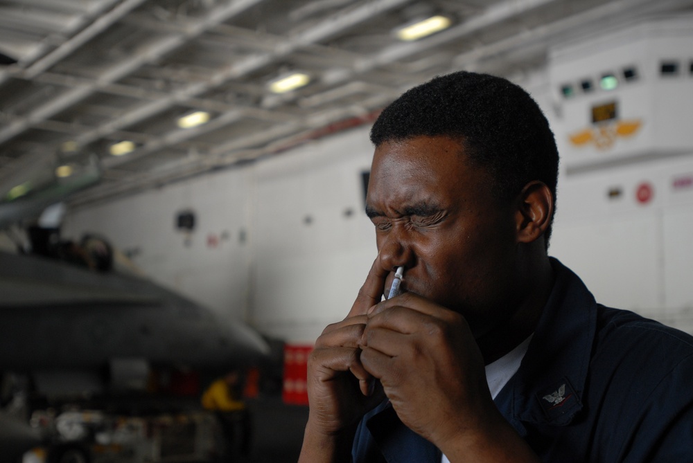 Operations Aboard USS Ronald Reagan, test