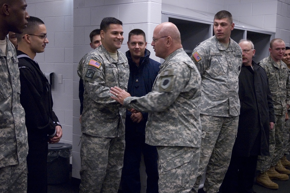 Soldiers and Other Service Members Recognized at the Chicago Bears Veterans Day Game