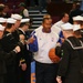 Sailors at a Knicks game