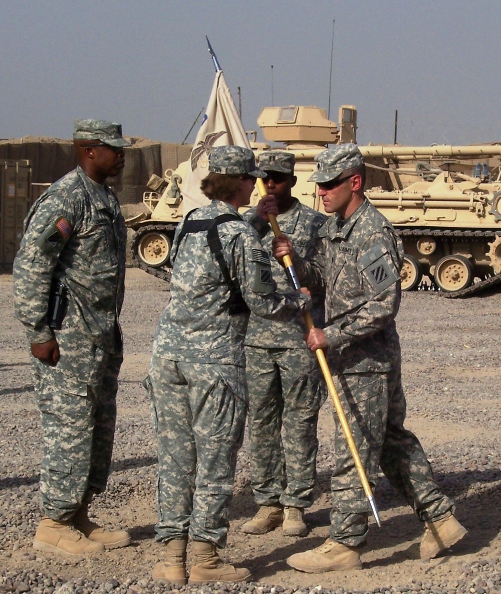 Cavalry unit welcomes Marne Division's first female Forward Support Company commander