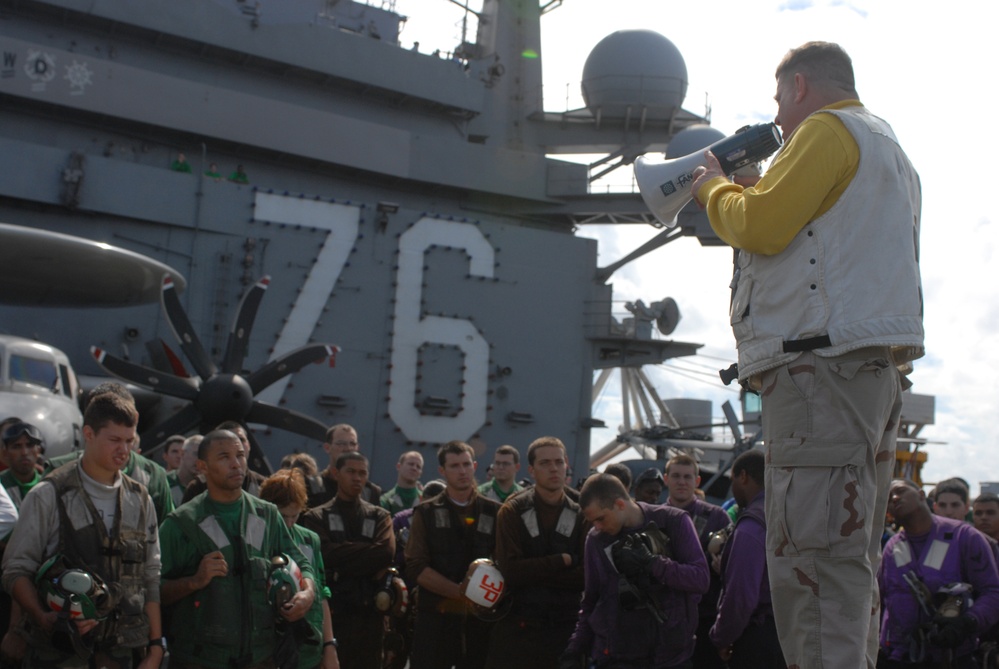 Crash and Salvage Team Performs Flight Deck Drills Aboard USS Ronald Reagan