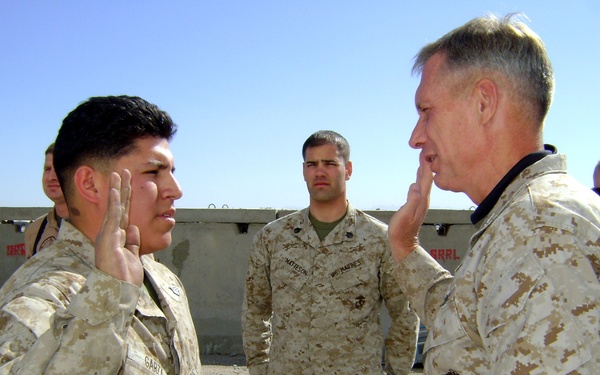 Sergeant Receives On-the-spot Promotion in Afghanistan