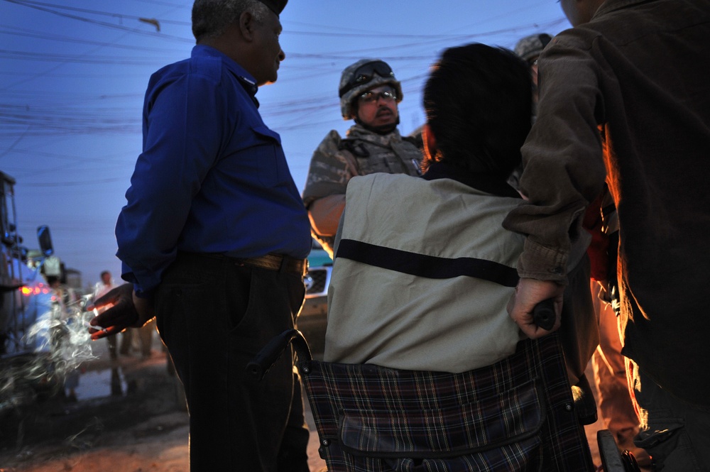 Walking patrol in Shurta market