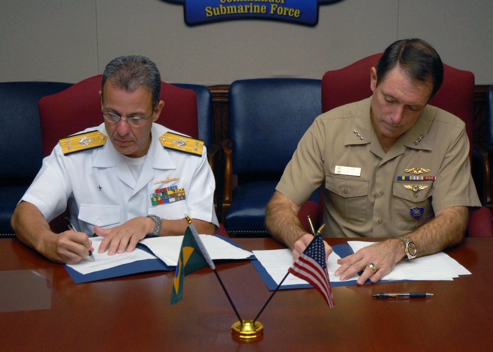 Signing with Brazilian Navy