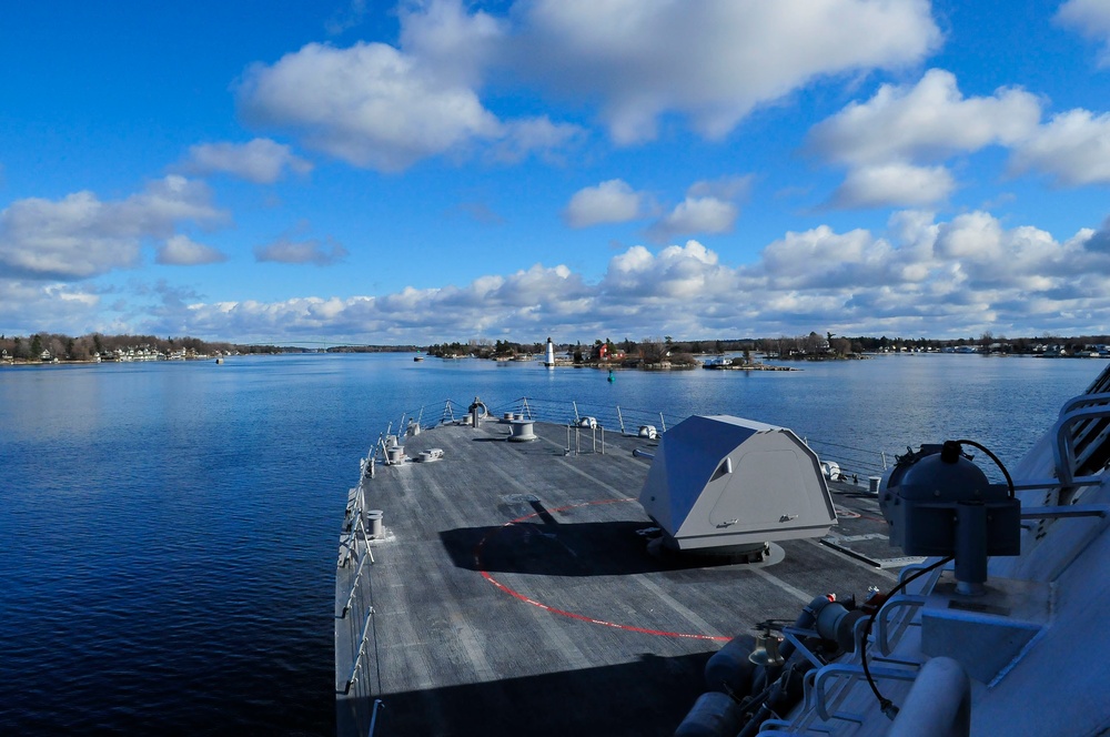 USS Freedom's transit on the St. Lawrence River to Montreal