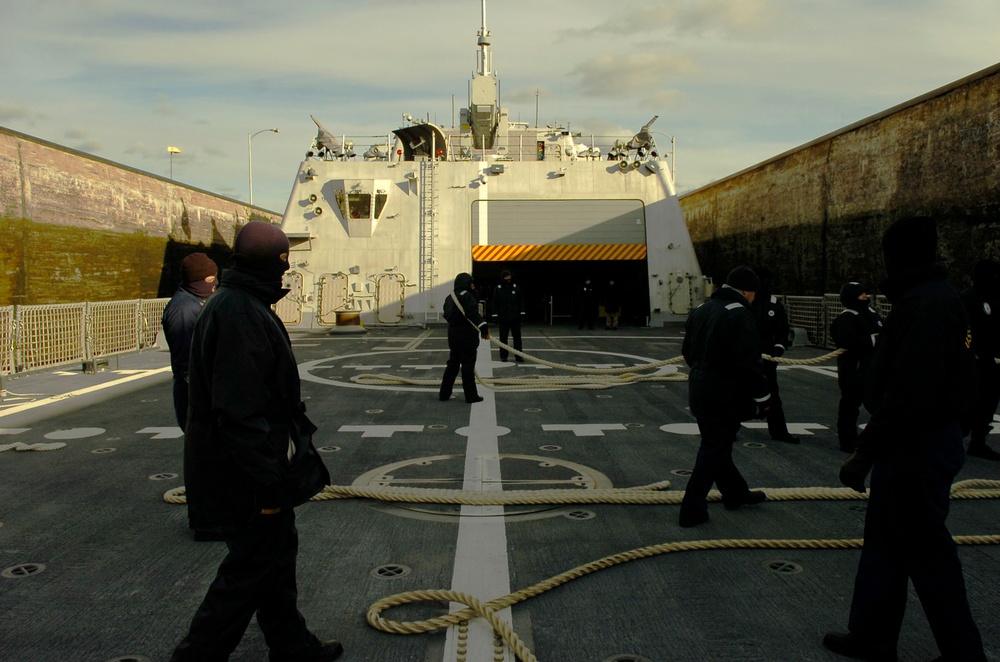 USS Freedom's transit on the St. Lawrence River to Montreal
