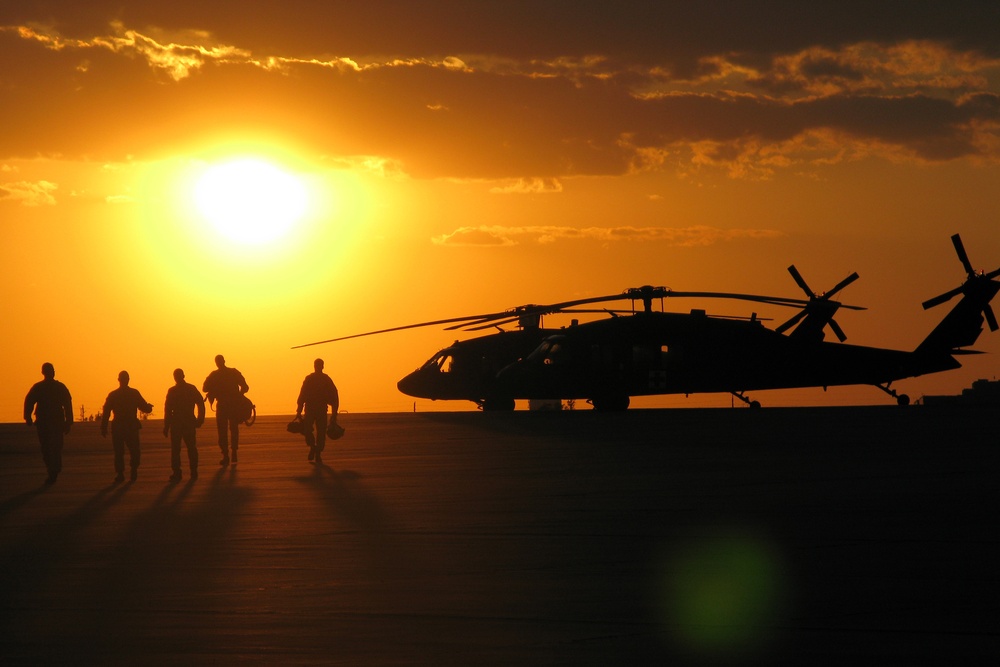 Flight Crew at Sunset