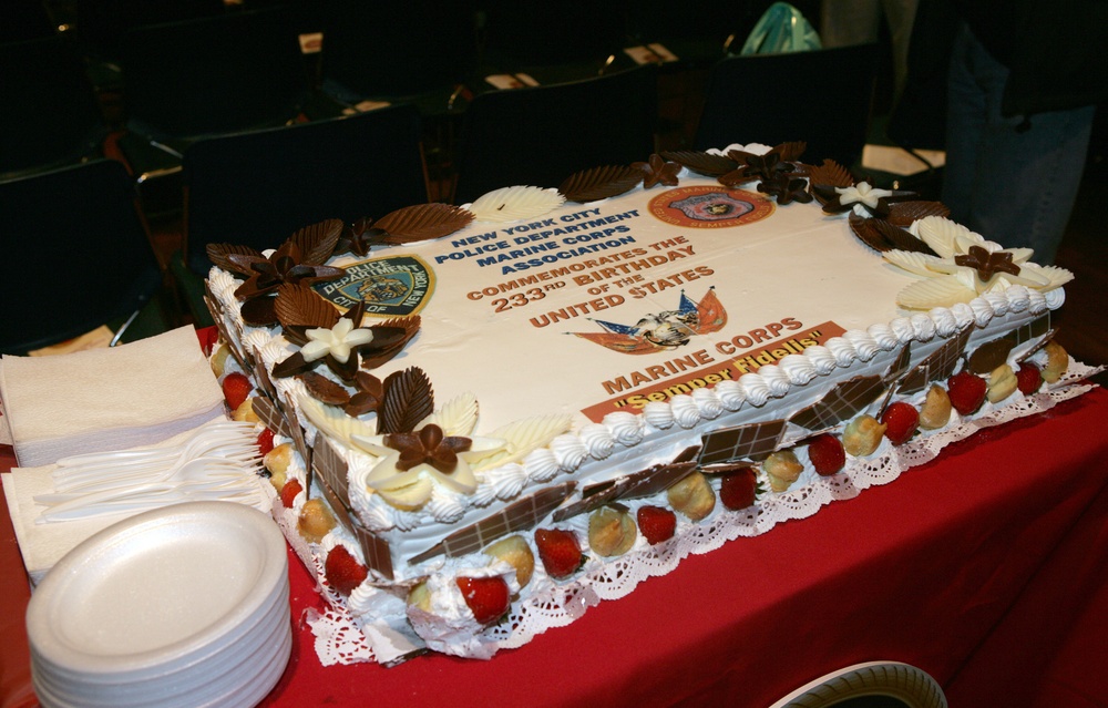 New York Police Department and 22nd Marine Expeditionary Unit Celebrate Corps' History